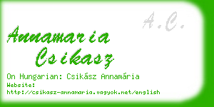 annamaria csikasz business card